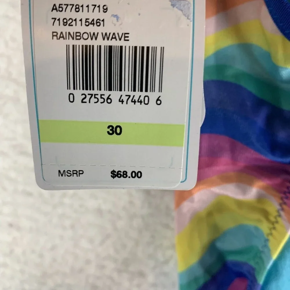 Speedo Swimsuit Women's 30 Rainbow Stretch T-Back Endurance‎ One Piece 8084